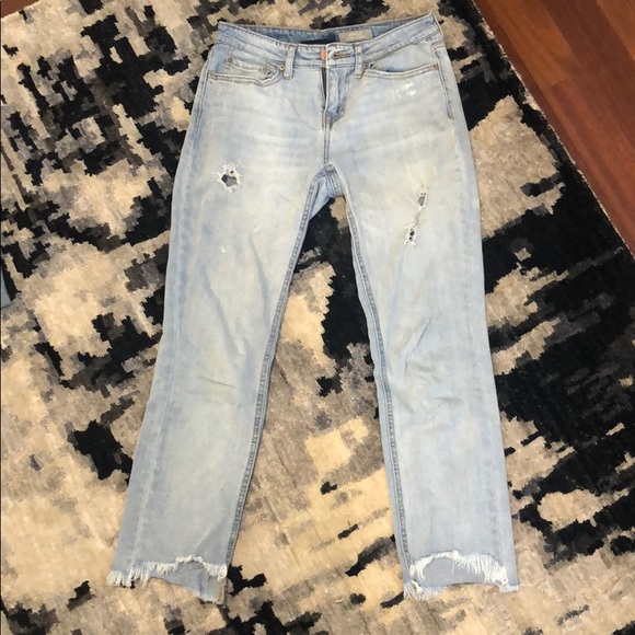 Denim - SIZE 2 Low rise straight ankle jeans